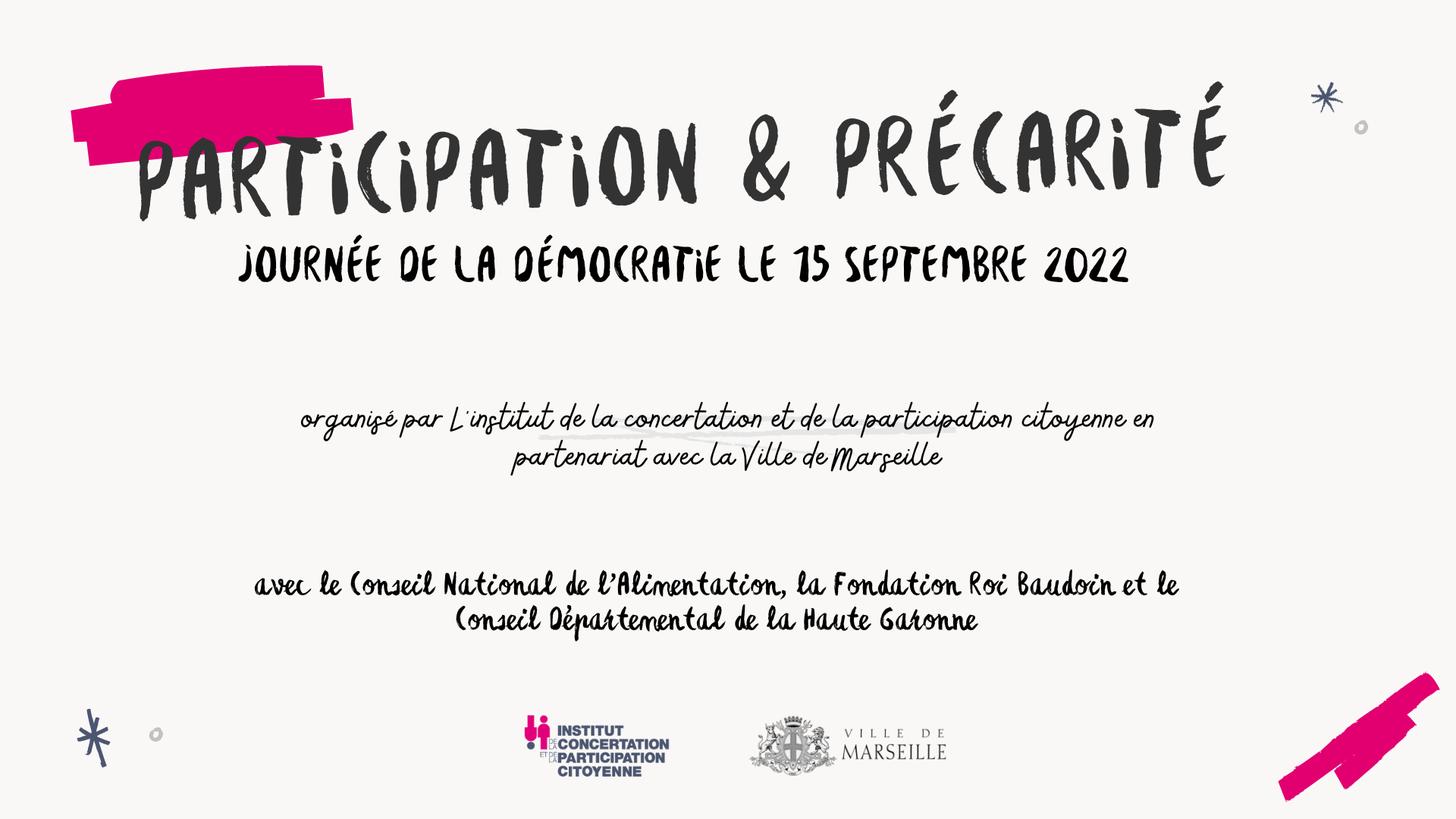 Participation et précarité : webinaire du 15 septembre 2022