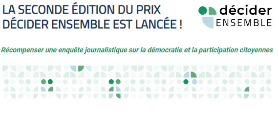 Prix Décider Ensemble pour les journalistes