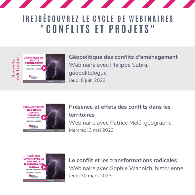 (Re)découvrez le cycle de webinaires conflits et projets